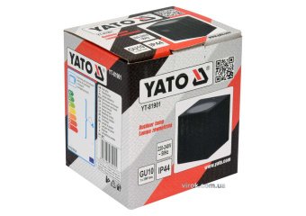 YATO Світильник 1-LED настінний, мережевий YATO, квадратний, 35 Вт, 68 х 81 х 92 мм, цоколь GU10  | 