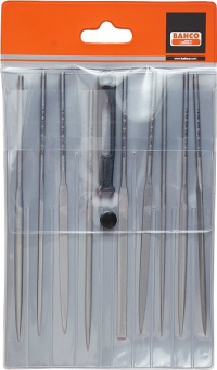 BAHCO 2-471-16-1-0 Набор надфилей sandvik-9 шт.; насечка драчевая; чехол.