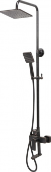 FALA Душовий комплект з кульовим регулятором RETRO BLACK 3 : 2 функції, регульована висота 95-130 см
