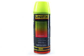 Эмаль флуоресцентная акриловая желтая 400мл UNIFIX