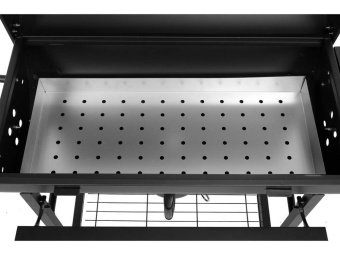 Гриль прямокутний вугільний  LUND, 71х 35 см, на 4 ніжках (з 2 колесами) з кришкою; 108х66х94/122 см