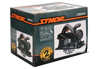 STHOR Пила дискова мережева : P= 1200 Вт, Ø= 160/20 мм, глибина різу- 52 мм, 4800 об/хв  | 79254