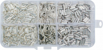 YATO Набір наконечників для кабеля без ізоляції YATO : 6 різних розмірів, 1000 шт, в футлярі  | YT-0