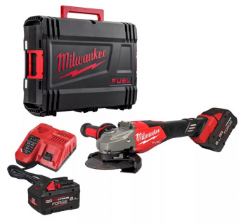 MILWAUKEE Шліфмашина кутова акумуляторна, M18 FHSAG125XB2-802X, Ø125мм (+зар.пр.,2ак.Х 8Аг,HDкейс)