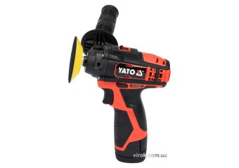 YATO Полірувальна машина акумуляторна YATO: Li-Ion 12В, 2 Агод, 2 режими, диск Ø= 80 мм, шпинд. Ø=8м