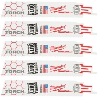 MILWAUKEE Полотно для шабельних пил TORCH, 150х2,5мм, (5шт), (метал)