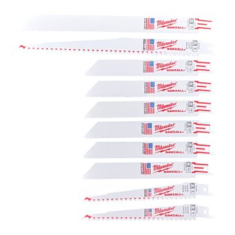 MILWAUKEE Набір полотен для шабельних пил SAWZALL THIN KERF, (10шт), пластиковий кейс