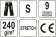 YATO Штани робочі чорні YATO, розмір S; 9 киш 64%- поліестер, 34%- бавовна, 2%-еластан, відсвічув вс