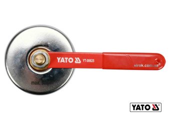 YATO Затискач маси для зварювання магнітний YATO: Ø= 85 мм, сила тяжіння- 7 кг, для струму- 500 А  |