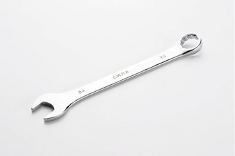 Ключ рожково-накидной полированный CrV 24мм СИЛА