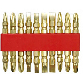 VOREL Насадка викруткова двостороння : PH2 x 60 мм, GOLD. Cr-V. 10 (Шт/Уп.)  | 66112