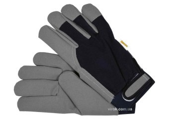 VOREL Рукавиці робочі : бавовна + екошкіра, розмір 10  | 74060