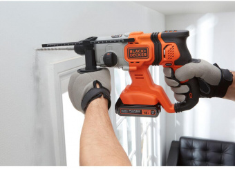 Перфоратор акумуляторний BLACK+DECKER, SDS-Plus, 18 В, 1.2 Дж, 3 режими