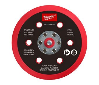 MILWAUKEE Підошва шліфувальна FROSBPHH150, O150мм, 6 отв. для M12 FROS (жорстка з ліпучкою )