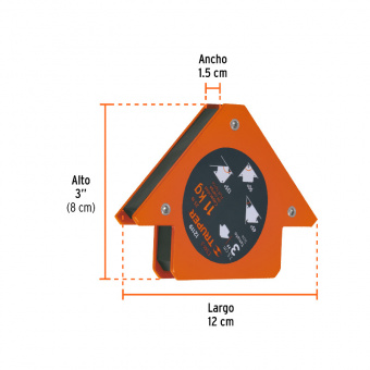 TRUPER ESM-3 Кутник магнітний, для зварювання, до 11 кг кут 45°, 90°, 135°