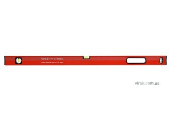 YATO Рівень алюмінієвий з магнітом YATO : L= 100 см. 2 капсули, 1 ручка  | YT-30063