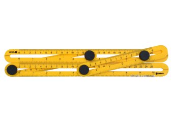 VOREL Шаблон - лінійка для перенесення вимірів, 25х12см. габ. 310 х 175 х 25 мм  | 18470