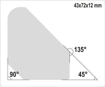 YATO Кутники магнітні для зварювання YATO: кут:45°,90°,135°, сила утримув- 4.5кг, 43х72х12мм, 4шт  |