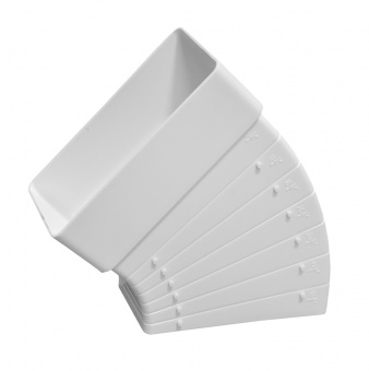 60-436 Коліно пласке, горизонтальне, різнокутове, пласт., 60х204 мм (620КРП) | Эра