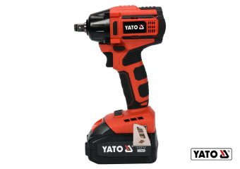 YATO Гайковерт ударний акумуляторний безщітковий YATO: квадрат- 1/2", 250Нм, Li-Ion 18В, 3 Агод +кей