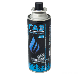 VIROK Балон газовий 1-разовий з цанговим з'єднанням (швидким) 227g/392ml. (E417)  | 44V152