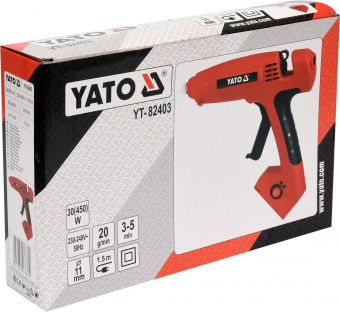 YATO Пістолет клейовий мережевий YATO Ø=11 мм, P= 450 Вт. для стержнів  | YT-82403