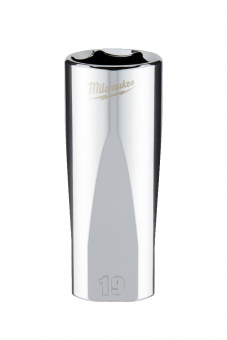 MILWAUKEE Головка хромована метрична подовжена 3/8'', 19мм | 4932478363