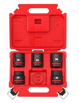 MILWAUKEE Набір головок ударних ShW 3/4" SKT, (27/30/32/33/36мм) (5шт), пластиковий кейс