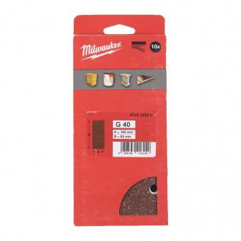 MILWAUKEE Шлифовальные листы 93 X 185 H&L GR 40 - 10 PCS | 4932492257