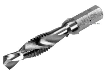 YATO Свердло-мітчик YATO М8 х 1.25 мм, HSS М2, HEX-1/4", l= 51/11 мм  | YT-44845