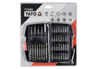 YATO Набір насадок викруткових YATO з тримачем : 1/4", 45 шт.  | YT-04620