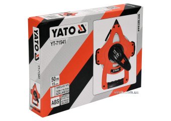 YATO Рулетка геодезична скловолоконна YATO : L= 50 м x 15 мм, ручне змотування  | YT-71541