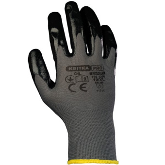Рукавиці з нітриловим покриттям КВІТКА PRO (12 пар, XL) (110-1206-10)
