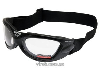 YATO Окуляри захисні YATO прозорі з регул. еластичним пояском  | YT-7377