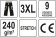 YATO Штани робочі чорні YATO, розм 3XL; 9 киш 64%- поліестер, 34%- бавовна, 2%-еластан, відсвічув вс
