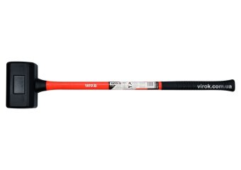 YATO Молоток безінерційний YATO: з гумовим обухом 180х110х110 мм, m=5.5кг скловолоконна ручка l=800м