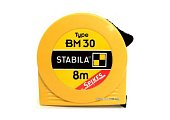 STABILA Рулетка Type BM30 : L= 8 м x 25 мм, пласт. корпус з сталевою стрічкою | 16452