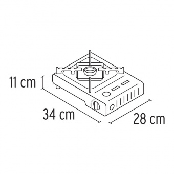 TRUPER Плита газова портативна, Black | ESPO-1