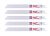 MILWAUKEE Полотно для шаб. пили , 200мм/ крок зуба 3,2/2,1мм, (5шт), (універсальні) | 48005093