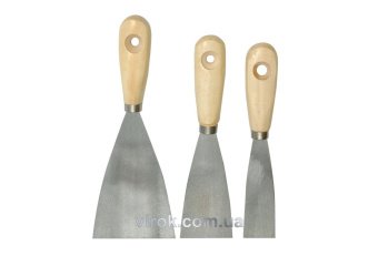 VOREL Набор шпателей с деревянной ручкой 3шт 06130