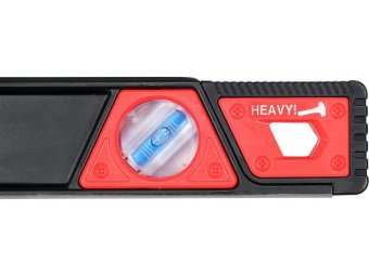 Рівень ударостійкий з магнітами YATO: L= 1 м. 3 капсули в алюмінієвому корпусі, 2 ручки [15]