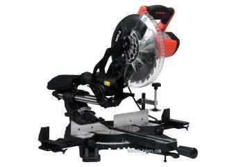 YATO Пила торцьовальна з лазером і протяж.YATO:P=1.8кВт,диск Ø=255/30мм,5000 об/хв,гл.різу 0°/45°-80