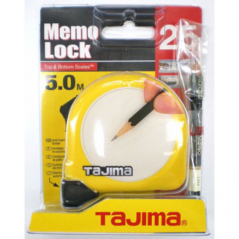 TAJIMA Рулетка универсальная строительная MEMO LOCK, ML550MRL - 5м/25мм