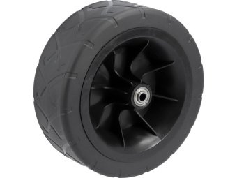 Колесо до транспортувального візка 90181 FLO: з ПВХ, Ø= 190 мм W= 70 мм, вісь Ø= 8 мм l= 120 мм [12]