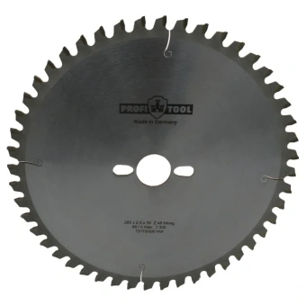 Диск пильный по дереву 260х2.5х1.8х30 мм, Z=48, форма зуба Wneg (ATBneg), поперечный рез PROFITOOL