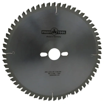 Диск пильный по дереву 260х2.5х1.8х30 мм, Z=60, форма зуба Wneg (ATBneg), поперечный рез PROFITOOL