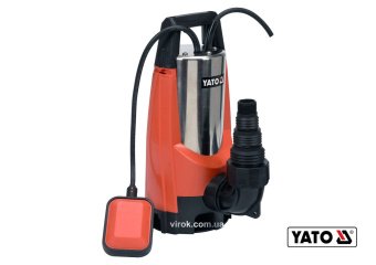YATO Насос для брудної води мережевий YATO: 1100 Вт, 14000 л/год, макс.висота-10 м, макс.глибина- 7 