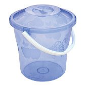 Відро харчове пластикове з кришкою прозоре, 10л Україна | 66-267