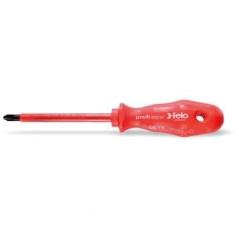 Отвертка высоковольтная FELO 1000V PZ2х100х99 мм, Profi SUPER. (61520390)