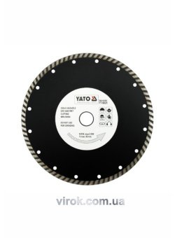 YATO Диск алмазний турбо YATO : "TURBO" Ø= 230x8,0x22,2 мм. H= 3,1 мм  | YT-6025